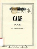 FOUR(5) FOR SAXOPHONE ENSEMBLE FOR JOHN SAMPEN ALTO SAXOPHONE IN E BARITONE SAXOPHONE IN E TENOR SAX（1991 PDF版）
