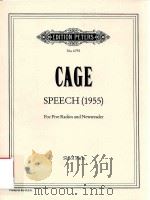 SPEECH 1955 FOR FIVE RADIOS AND NEWSREADER RADIO 1-5 1960 PDF电子版封面 CAGE