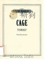 THREE(2) FOR THREE PERCUSSIONISTS FOR MICHAEL PUGLIESE AND THE TALKING DRUMS PERCUSSION 1-3 PDF电子版封面 JOHN CAGE