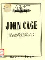 SIX MELODIES FOR VIOLIN AND KEYBOARD(PIANO)（1991 PDF版）