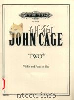 TWO(4) FOR VIOLIN AND PIANO OR SHO COMMISSIONED BY THE MCKIM FUND IN THE LIBRARY OF CONGRESS（1991 PDF版）