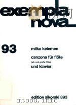 EXEMPLANOVA 93 CANZONA FUR FLOTE (ALT-UND GROBE FLOTE) UND KLAVIER（ PDF版）