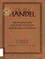 NEUN SONATEN FUR ZWEI VIOLINEN UND BASSO CONTINUO VIOLINE Ⅰ/Ⅱ BASSO CONTINUO（ PDF版）