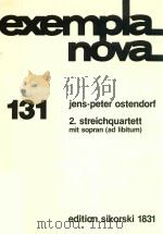 EXEMPLANOVA 131 2.STREICHQUARTETT MIT SOPRAN(AD LIBITUM) VIOLINE Ⅰ/Ⅱ VIOLA VIOLONCELLO（ PDF版）