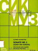 SONATE NR.2(QAUSI UNA SONATA) FUR VIOLINE UND KLAVIER FOR VIOLIN AND PIANO 1972 PDF电子版封面