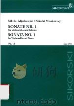 SONATE NR.1 FUR VIOLONCELLO UND KLAVIER OP.12 SONATA NO.1 FOR VIOLONCELLO AND PIANO OP.12（ PDF版）