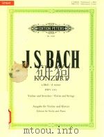 KONZERT A-MOLL/A MINOR FUR VIOLINE UND STREICHER/FOR VIOLIN AND STRINGS BWV 1041（1962 PDF版）