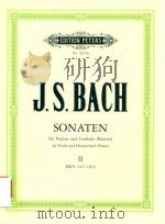 SONATEN FUR VIOLINE UND CEMBALO/FOR VIOLIN AND HARPSICHORD BAND Vol.Ⅱ BWV 1017-1019 1958 PDF电子版封面