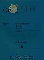 LYRISCHE STUCKE HEFT Ⅱ OPUS 38 LYTEE PIECES VOLUME Ⅱ OP.38（ PDF版）