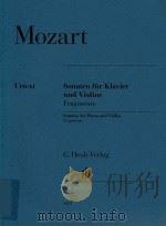 SONATEN FUR KLAVIER UND VIOLINE FRAGMENTE SONATAS FOR PIANO AND VIOLIN FRAGMENTS VIOLIN（ PDF版）