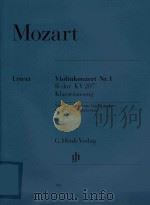 VIOLINKONZERT NR.1 B-DUR KV 207 KLAVIERAUSZUG VIOLIN CONCERTO NO.1 IN BB MAJOR K.207 PIANO REDUCTION（ PDF版）