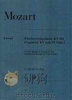 KLARINETTENQUINTETT KV 581 FRAGMENT KV ANH.91(516C) CLARINET QUINTET IN A MAJOR K.581 FRAGMENT IN BB（ PDF版）