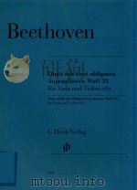 DUETT MIT ZWEI OBLIGATEN AUGENGLASERN WOO 32 FUR VIOLA UND VIOLONCELLO DUET WITH TWO OBLIGATO EYEGLA PDF电子版封面