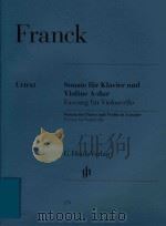 SONATE FUR KLAVIER UND VIOLINE A-DUR FASSUNG FUR VIOLONCELLO SONATA FOR PIANO AND VIOLIN IN A MAJOR（ PDF版）
