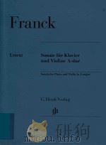 SONATE FUR KLAVIER UND VIOLINE A-DUR SONATA FOR PIANO AND VIOLIN IN A MAJOR（ PDF版）