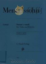 SONATE C-MOLL FUR VIOLA UND KLAVIER SONATA IN C MINOR FOR VIOLA AND PIANO（ PDF版）