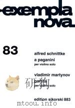 EXEMPLA NOVA 83 A PAGANINI PER VIOLINO SOLO PARTITA PER VIOLINO SOLO（1983 PDF版）