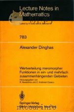 Wertverteilung meromorpher Funktionen in ein-und mehrfach zusammenhangenden Gebieten 1980 PDF电子版封面 3540097597 R.Nevanlinna; C.Andreian Cazac