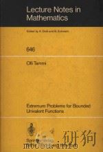 Extremum problems for bounded univalent functions（1978 PDF版）
