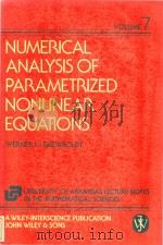 Numerical analysis of parametrized nonlinear equations 1986 PDF电子版封面 0471888141 Rheinboldt;Werner C.