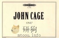 ONE (2) TO BE PLAYED ON 1-4 PIANOS 1989 PDF电子版封面 JOHN CAGE