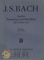 SECHS SONATEN UND PARTITEN FUR VIOLINE SOLO URTEXT（1987 PDF版）