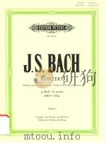 KONZERT FUR VIOLINE UND STREICHORCHESTER/FOR VIOLIN AND STRING ORCHESTRA G-MOLL/G MINOR BWV 1056R PDF电子版封面 JOHANN SEBASTIAN BACH JOSEPH S