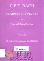 COMPLETE SONATAS FOR FLUTE AND BASSO CONTINUO VOLUME II 11 SONATA IN G MAJOR WQ 133/H.564（1999 PDF版）