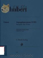 ARPEGGIONESONATE D 821 AUSGABE FUR VIOLA ARPEGGIONE SONATA D 821 EDITION FOR VIOLA PDF电子版封面 FRANZ SCHUBERT WOLF-DICTER SEI