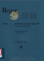 KLARINETTENSONATE OPUS 107 FASSYBG FUR VIOLNE CLARINET SONATA OP.107 VERSION FOR VIOLIN（ PDF版）