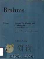 SONATE FUR KLAVIER UND VIOLONCELLO E-MOLL OPUS 38 SONATA FOR PIANO AND VIOLONCELLO IN E MINOR OP.38（1949 PDF版）