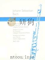 SONATE IN G-MOLL FUR FLOTE UND OBLIGATES CEMBALO (KLAVIER) SONATA IN G MINOR FOR FLUTE AND OBBLIGATO（1975 PDF版）