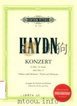 KONZERT FUR VIOLINE UND ORCHESTER FOR VIOLIN AND ORCHESTRA G-DUR G MAJORHOB.ⅦA: 4*（1933 PDF版）