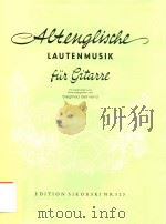 ALTENGLISCHE LAUTENMUSIK FUR GITARRE（1959 PDF版）