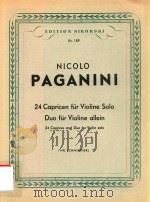 24 CAPRICEN FUR VIOLINE SOLO DUO FUR VIOINE ALLEIN 24 CAPRICES AND DUO FOR VIOLIN SOLO（1954 PDF版）