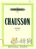 POEME OPUS 25 VIOLIN AND PIANO/VIOLINE UND KLAVIER（ PDF版）