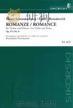 ROMANZE/ROMANCE FUR VIOLINE UND KLAVIER/FOR VIOLIN AND PIANO OP.97A NO.8 5 PDF电子版封面