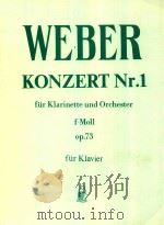 KONZERT NR.1 FUR KLARINETTE UND ORCHESTER F-MOLL OP.73（ PDF版）