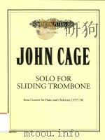 SOLO FOR SLIDING TROMBONE FROM CONCERT FOR PIANO AND ORCHESTRA (1957-58)（1960 PDF版）