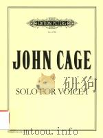 SOLO FOR VOICE Ⅰ FOR ARLINE CARMEN（1960 PDF版）
