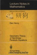Geometric theory of semilinear parabolic equations（1981 PDF版）