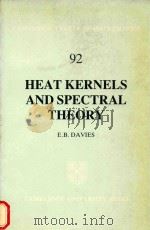 Heat kernels and spectral theory 1989 PDF电子版封面 9780521409971 H.O.Cordes