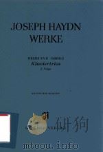 JOSEPH HAYDN WERKE REIHE XVII BAND 2 KLAVIERTRIOS 2.FOLGE TRIOS FUR CEMBALO ODER PIANOFORTE VIOLINE 1975 PDF电子版封面