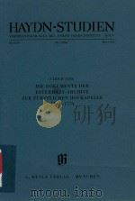 HAYDN STUDIEN BAND Ⅳ DIE DOKUMENTE DER ESTERHAZY-ARCHIVE ZUR FURSTLICHEN HOFKAPELLE IN DER ZEIT VON（1980 PDF版）