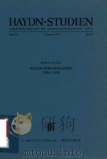 HAYDN STUDIEN BAND Ⅵ HAYDN-BIBLIOGRAPHIE 1984-1990（1992 PDF版）