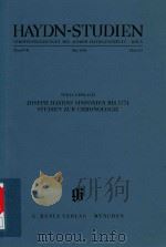 HAYDN STUDIEN BAND Ⅶ JOSEPH HAYDNS SINFONIEN BIS 1774 STUDIEN ZUR CHRONOLOGIE（1996 PDF版）