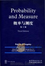 Probability and measure Third Edition 1995 PDF电子版封面 9787506282765 Patrick Billingsley