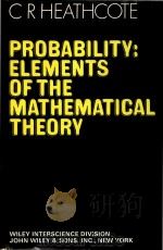 Probability: elements of the mathematical theory（1971 PDF版）