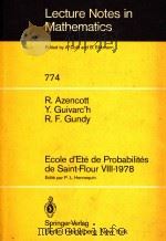 Ecole d'Eté de Probabilités de Saint-Flour VIII-1978（1980 PDF版）