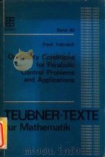 Optimization Conditions for Parabolic Control Problems and Applications（1984 PDF版）
